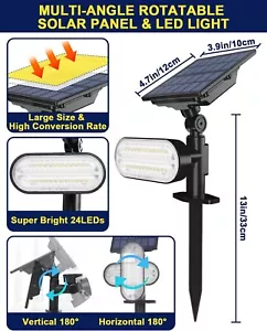 Solar Spotlights Outdoor Waterproof, Color Changing Landscape Lights, 4 Pack - Picture 1 of 5