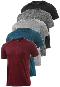 4-5 Pack Men's Dry Fit T Shirt Moisture Wicking Athletic Tees Exercise Fitnes... - Picture 1 of 7
