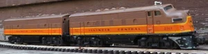 POSTWAR LIONEL 2363 ILLINOIS CENTRAL F3 AB DIESEL SET, serviced. - Picture 1 of 8