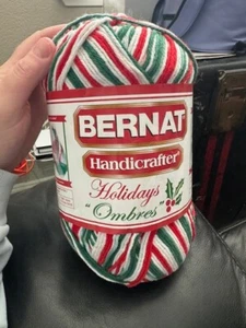 New Bernat Handicrafter Cotton Yarn Ombres Mistletoe Holidays 80g 12oz. 608Yds!! - Picture 1 of 3