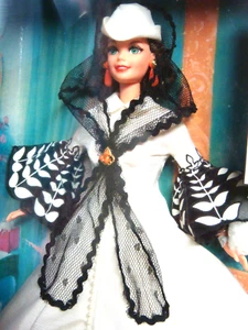 MIB Scarlett O'Hara / Gone with the Wind BARBIE DOLL - Black & White Dress - Picture 1 of 9