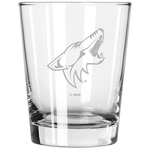 Arizona Coyotes 15oz. Etched Double Old Fashioned Glass Cover