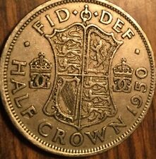 1950 UK GB GREAT BRITAIN HALF CROWN COIN
