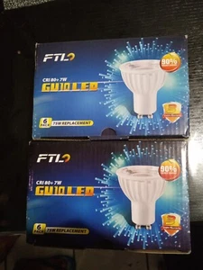 GU10 LED BulbsDimmable 7 Watt Spotlight 3000K Warm White 75W Halogen Bulbs BOTH - Picture 1 of 2