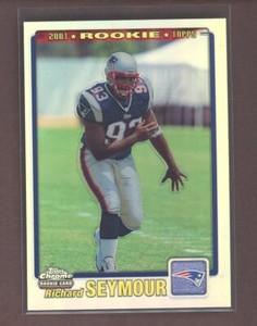 2001 Topps Chrome Refractor #282 Richard Seymour Patriots RC Rookie HOF /999