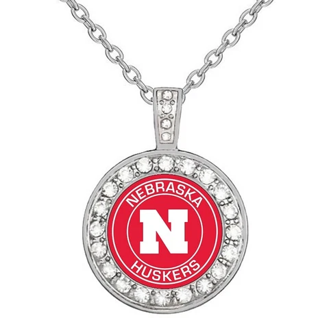 Nebraska Cornhuskers Womens 925 Sterling Silver Necklace Football Gift D18 Cover