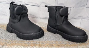 Botas Disney Baby Zara negras lisas Mickey Mouse con cremallera talla US 6 - Imagen 1 de 10