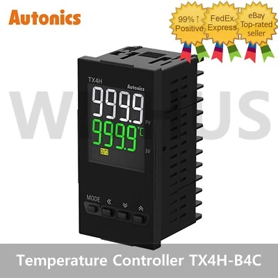 Autonics TX4H-B4C Temperature Controller 2 Alarm Current or SSR RS-485 output - Image 1 of 4