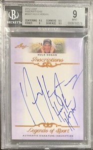 2012 Leaf Legends of Sport Inscriptions Hulk Hogan #I-HH1 Auto BGS 9 WWE WWF WCW