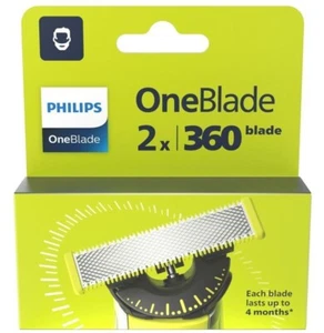Pack 2 Lames PHILIPS OneBlade 360 Recharges Rasoir Lot Têtes One Blade ORIGINAL - Picture 1 of 8
