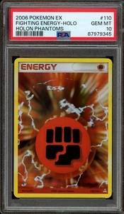 Pokemon PSA 10 Gem Mint EX Holon Phantoms Holo Energy Fighting 110/110 (MD) - Picture 1 of 2