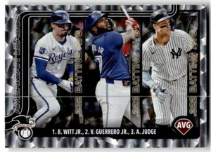 2025 Topps Serie 1 Aaron Judge Witt Guerrero Diamante Foil #345 AL AVG. Leader - Foto 1 di 2