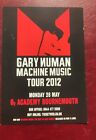 Gary Numan Machine Music Tour 2012 Bournemouth Promo Only Postcard