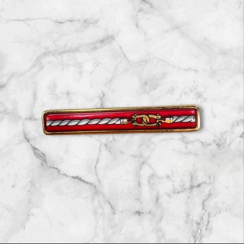 HERMÈS Spilla Hermes spilla smaltata con scatola