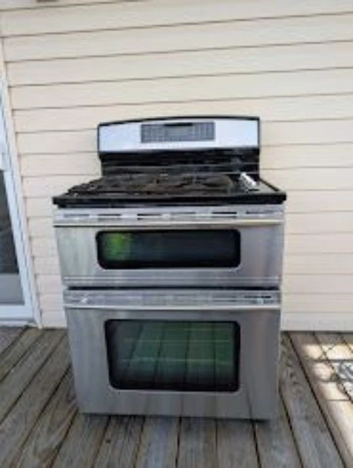 Jenn-Air Acero Inoxidable Doble Horno Cocina de Gas 30" Convección Elec JDR8895BAS Foto 1 de 4