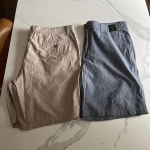 14th and Union Chino Shorts Mens Size 38 Cotton Casual Flat Front *Lot of 2* NWT - Picture 1 of 14