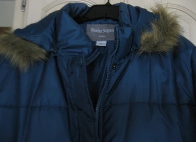 Totes Weather Stopper 2X Long Quilted Coat Faux Fur Trimmed Detachable Hood  - Image 1 of 4