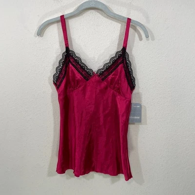 NUEVA Camisola Talla M Tanque de Satén Borde de Encaje Magenta Babydoll WhimsigothY2K De Colección Nueva con Etiquetas Foto 1 de 4