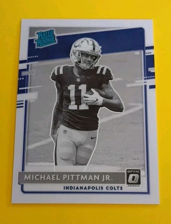2020 Donruss Optic Rated Rookies Negative Variation Michael Pittman Jr. #322 RC - Image 1 of 3