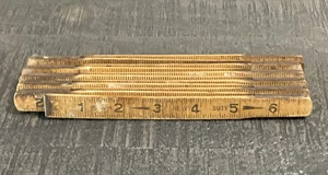 Vintage Sparton Heavy Duty 72" Wooden Folding Ruler Made In USA - Picture 1 of 8