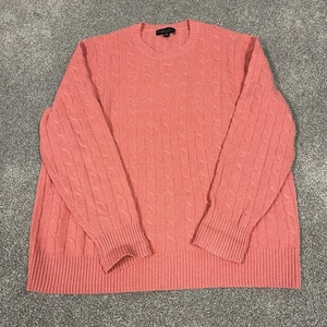 Brooks Brothers Pullover Zopfmuster Lammwolle Rosa Rundhals XXL - Bild 1 von 9