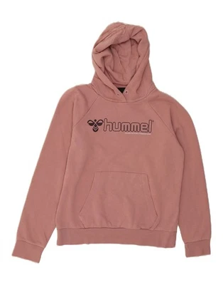 Sudadera con capucha gráfica de gran tamaño HUMMEL para mujer Reino Unido 10 pequeña rosa algodón BL17 Foto 1 de 3