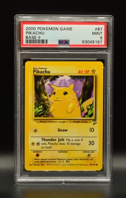 Pikachu PSA 9 Base Set 2 Pokemon TCG 87/130 Regular Unlimited WOTC - Image 1 of 2