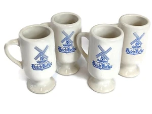 4er Set Vandermint Holländische Kaffeetasse Standfuß 4 Unzen Becher Espresso - Bild 1 von 15