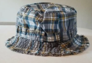 Baby Gap Boy's Plaid Print Bucket Sun Hat Size M/L EUC - Picture 1 of 7