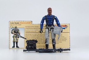 GI JOE 2002 ROADBLOCK v8 FIGURE DTC BJ'S EXCLUSIVE 100% COMPLETE w/FILE CARD