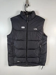 The North Face 550 Kids Boys Full Zip Goose Down Puffer Vest Black Sz XL 21x26 - Picture 1 of 10