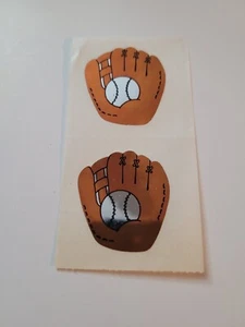 Vintage 1980's RUSS Sticker Square Baseball glove - Picture 1 of 5