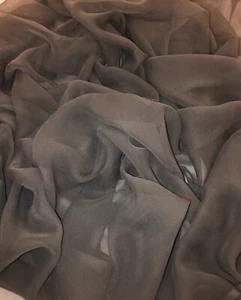 1 mtr dark grey chiffon dress fabric..45” wide (114cm) - Picture 1 of 2