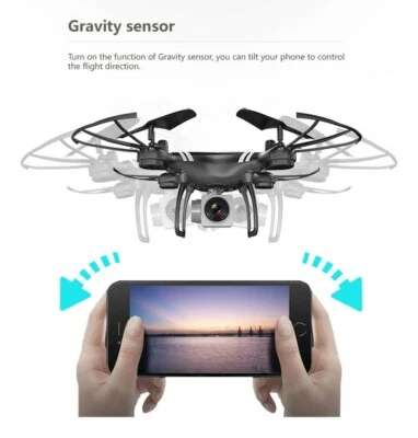 4K Dual Flight Mini Flight Remote Gravity Sensor Phone RC Fly Drone Camera Fly - Image 1 of 4