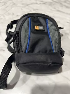 Case Logic Camera Case Padded Black And Blue W/ Belt Loop & Strap 3 Zip Pouch - Picture 1 of 6
