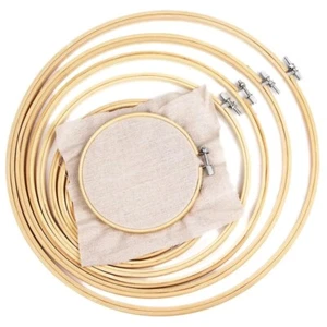 5pcs/Set rings embroidery hoops frame wood embroidery cross stitch Bamboo hoops - Picture 1 of 5