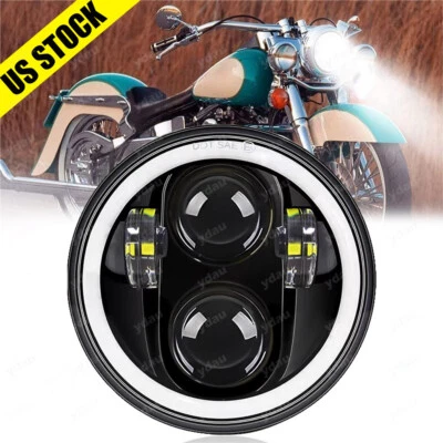 5.75 5-3/4 Motorcycle Projector LED Light Headlight For Honda Shadow Spirit 750 - Image 1 of 4