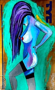 BEAUTIFUL Unique PAINTING Upcycle CARDBOARD original SWARTZMILLER DNA SIGNED ART - Picture 1 of 12