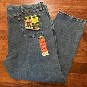 New Rustler Regular Fit Straight Leg Blue Denim Jeans Size 48x30 87619SW - Picture 1 of 8