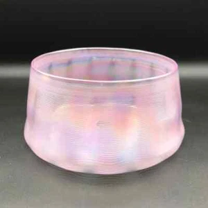 Vintage Benjamin Moore Hand Blown Iridescent Pink Bowl Dish Pilchuck Glass - Picture 1 of 11