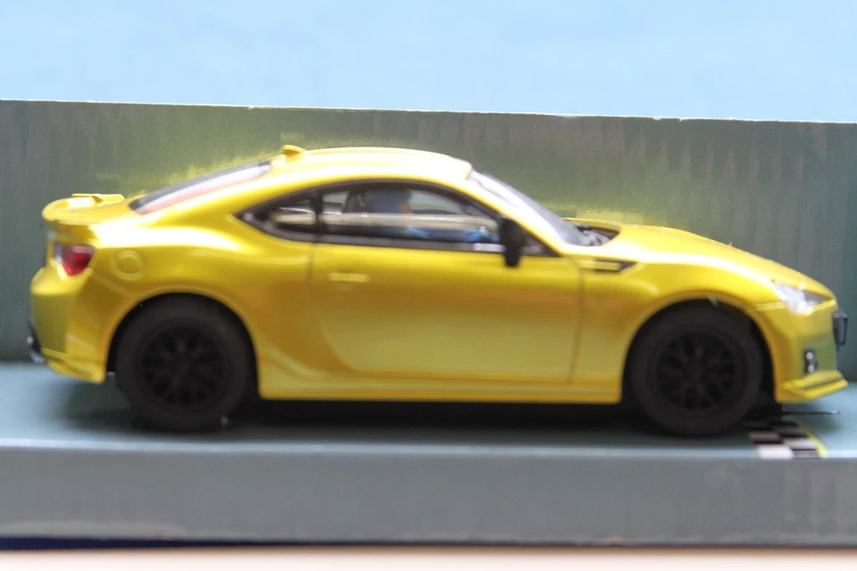 Subaru BRZ Metallic Yellow 1 32 Scale Policar CT01V Boxed