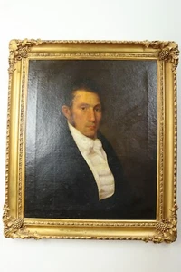 American School - Early 19th C Portrait of a Gentleman - Oil on Canvas (AW447) - Picture 1 of 14