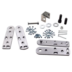 2 set Acciaio Inox 360 gradi rotazione Perno cardine della porta d'Argento 7/8" - Foto 1 di 12