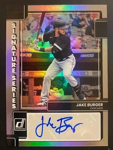 2022 Panini Donruss Signature Series Jake Burger #SS-JB Auto - White Sox - Picture 1 of 1