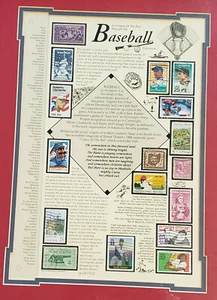 A glimpse Of The Pass Through The Baseball Stamps Collection Framed #883 18X14 - Picture 1 of 8