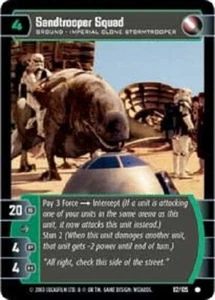 STAR WARS TCG BATTLE YAVIN SANDTROOPER SQUAD 92/105 FOIL M/GEM MINT Tip Top - Picture 1 of 1