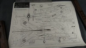 KOKU-FAN Print/Drawing 50-36 1:50 BAC Lightning F.6 1971 15 x 20" - Picture 1 of 7