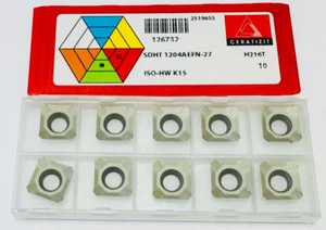 CERATIZIT SDHT1204AEFN-27 H216T para cabezal de fresado de aluminio/hierro fundido A270 10 piezas - Imagen 1 de 5