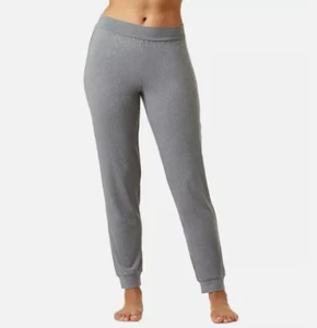 Hue GREY HEATHER Women's Pure Comfort Mid-Rise Pajama Pants Grey Size L  6525 - Picture 1 of 2