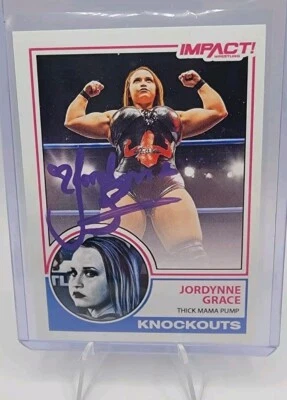 🔥2019 Jordynne GRACE Tarjeta Firmada Autógrafo Impacto Lucha Automática WWE TNA Nxt Foto 1 de 2